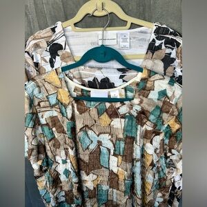 Alfred Dunner blouses. Both XL